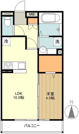 ラ・プランタン北野の物件間取画像